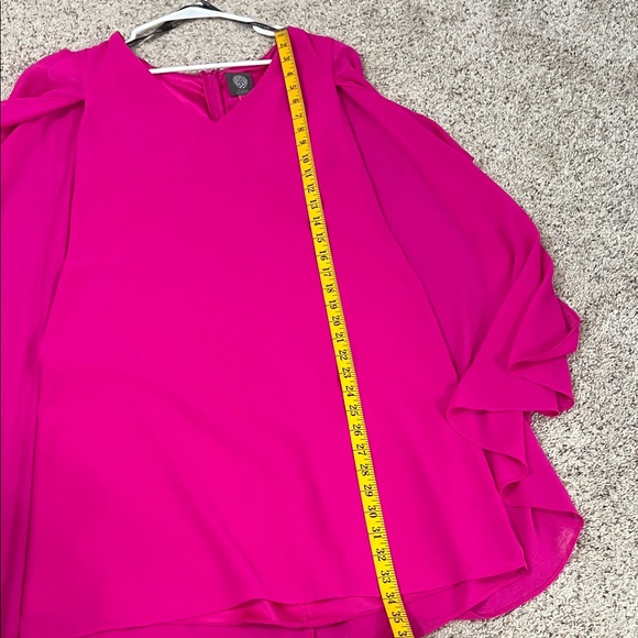 Vince Camuto Magenta Cape Back Float Cocktail Dress Size 4 - Picture 9 of 9